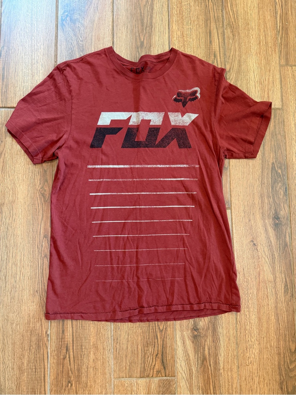 Fox Men’s Maroon Graphic Logo Short Sleeve Tee / medium (slim)